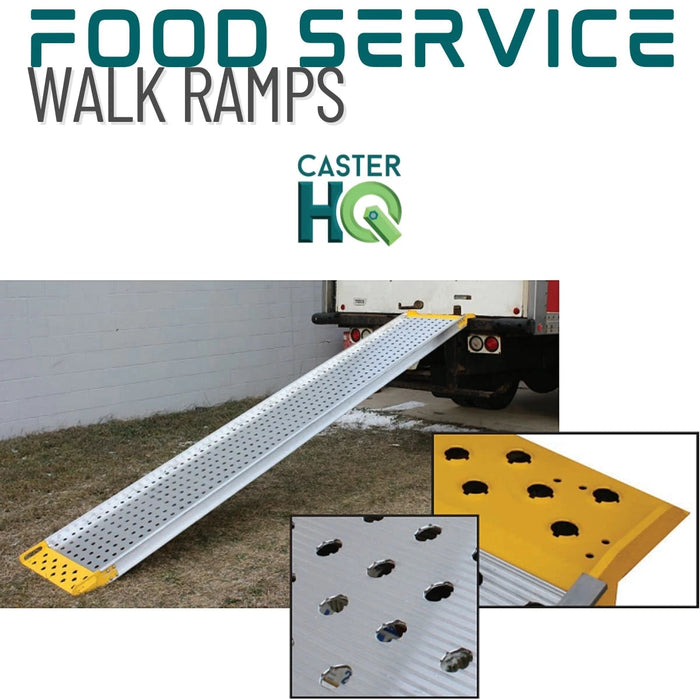 B&P Aluminum Food Service Walk Ramp 12' x 26", 1,000 lb, Model FSW-2612-AH