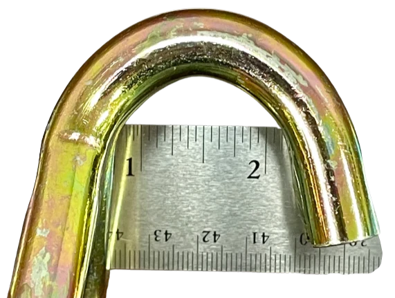 2" Wire Hook 1.25" Mouth Steel Corrosion-Resistant, 6,000 lb, Model H-2NH-1.25