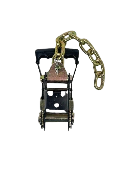 Heavy-Duty 2" Black Ratchet & Chain Tail, 3,333 lb, Model H-2RCA-1HD