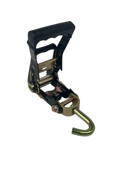 Heavy Duty 2" Black Ratchet Strap with Swivel J-Hook, 3,333 lb, Model H-2RSJ-HD