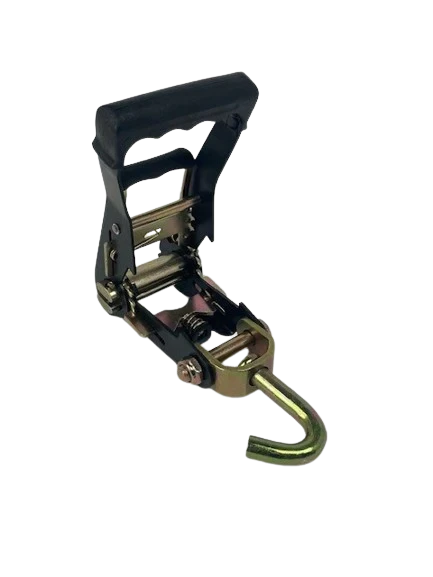 Heavy Duty 2" Black Ratchet Strap with Swivel J-Hook, 3,333 lb, Model H-2RSJ-HD