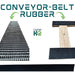 3.25" x 34" Rubber Non-Skid Strip for H-Frame Dollies, Model HDNS-34325
