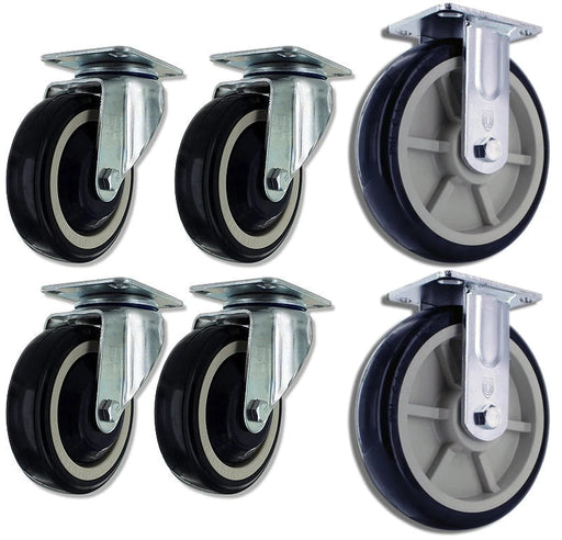 U-Boat Platform Truck Polyurethane Caster Set, 1,800 lb, Model HQ-UB-RCR