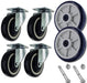 U-Boat Platform Truck Replacement Caster & Wheel Kit, 1,800 lb, Model HQ-UBW-4SC2W