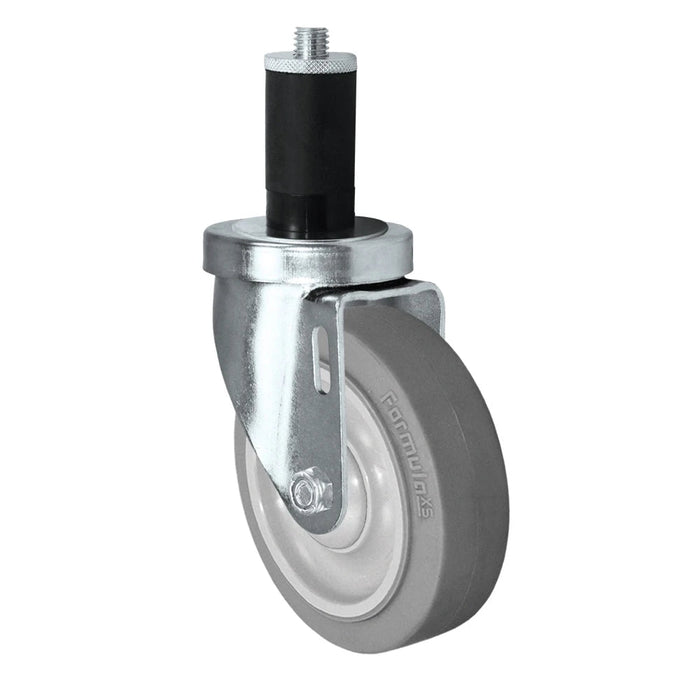 3" x 1-1/4" TPR Swivel Caster, 250 lb, Model HQ1330S-TS3-TP-X15