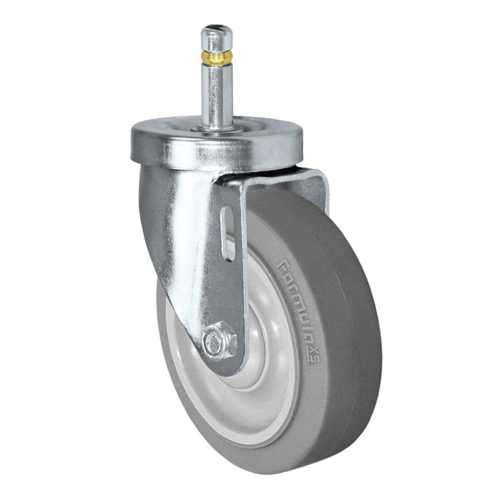 4" x 1-1/4" TPR Swivel Caster, 300 lb, Model HQ1340S-GR1-TP