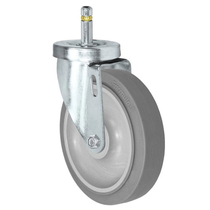 5" x 1-1/4" TPR Swivel Caster, 315 lb, Model HQ1350S-GR1-TP