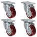 3" x 1.25" Polyurethane Swivel Caster, 1,100 lb, Model HQ1430S-PL1-PP-MAR-SET