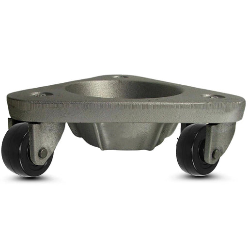9"x9"x9" Cast Iron Three Wheel Dolly 2" Hard Rubber Wheels, 375 lb, Model HQ2127