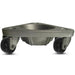 9"x9"x9" Cast Iron Three Wheel Dolly 2" Hard Rubber Wheels, 375 lb, Model HQ2127