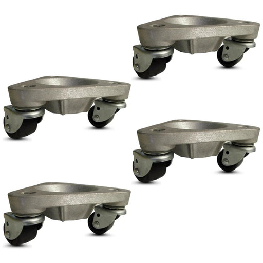Aluminum HQ2127-AL Three Wheel Dolly 2" Polyolefin Wheels, 2,400 lb, Model HQ2127-AL-SET