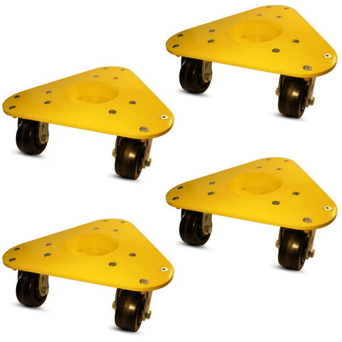Steel Three Wheel Dolly 4" Phenolic Wheels, 6,000 lb, Model HQ4200-PH-Set