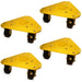 Steel Three Wheel Dolly 4" Phenolic Wheels, 6,000 lb, Model HQ4200-PH-Set