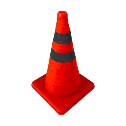 16" Reflective Collapsible Traffic Cone Nylon, Model M-CNC16