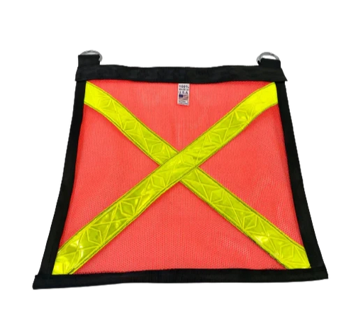 Reflective X Safety Flag Reinforced Edge, Model M-FLAG-DR-BB-RX