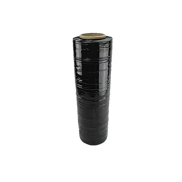 MA0180 18" x 1500' 80 Ga Black Cast Stretch Film 4 Pack