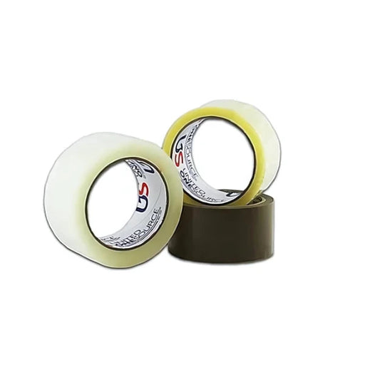 MA0237 3" x 110 Yd Hot Melt Clear Packaging Tape 1.6 Mil 24 Pack