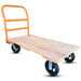 Heavy-Duty Oak Platform Truck 24" x 48" 8" Rubber Wheels, 2,000 lb, Model OAK-PT2448-2000