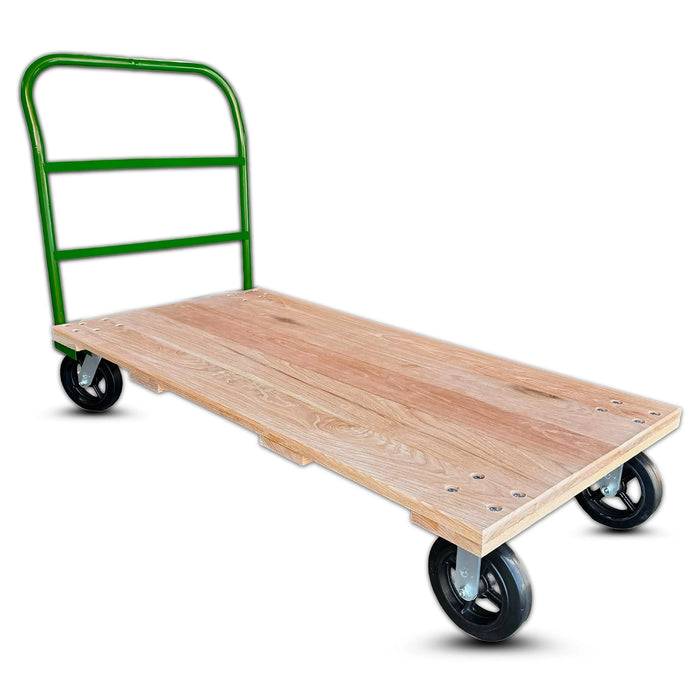 Oak Platform Truck 30" x 60", 8" Rubber Wheels, 2,000 lb, Model OAK-PT3060-2000