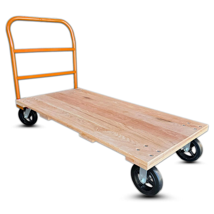 Oak Platform Truck 30" x 60", 8" Rubber Wheels, 2,000 lb, Model OAK-PT3060-2000