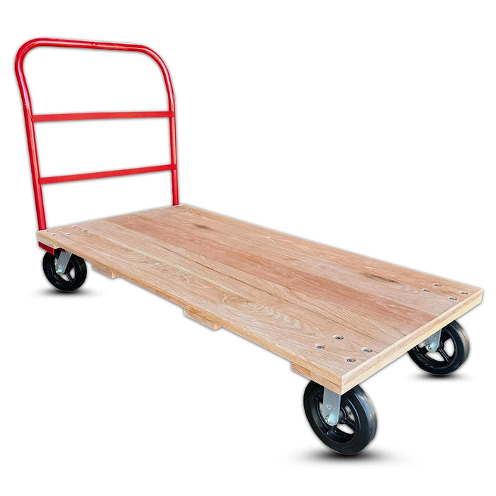 Oak Platform Truck 30" x 60", 8" Rubber Wheels, 2,000 lb, Model OAK-PT3060-2000