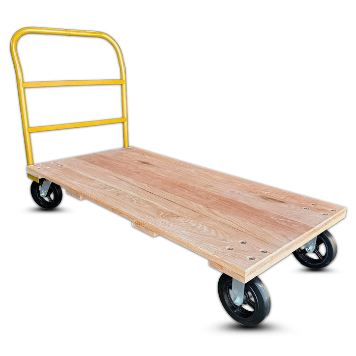 Oak Platform Truck 30" x 60", 8" Rubber Wheels, 2,000 lb, Model OAK-PT3060-2000