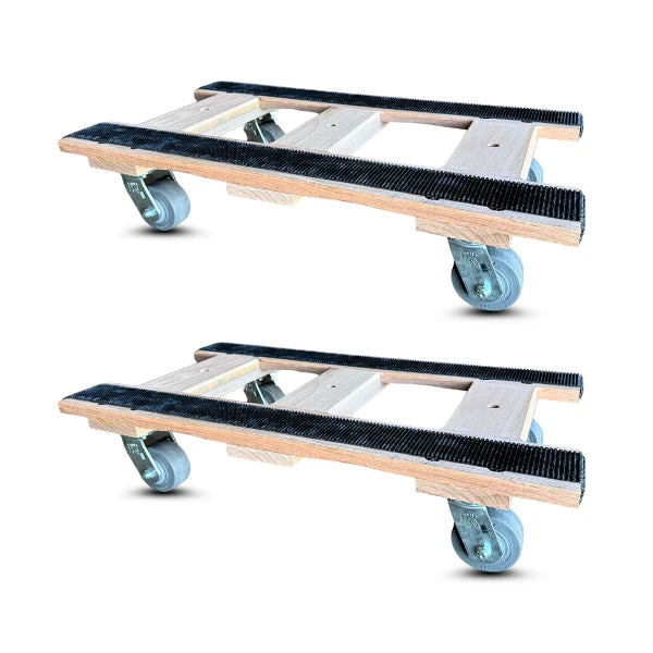 36"x20" Oak Furniture Dolly 2-Pack 4" TPR Wheels, 1,800 lb, Model OHF-2036-1800-TRW-2PK