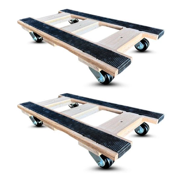 36"x20" Oak Furniture Dolly 2-Pack 3-1/4" Phenolic Wheels, 2,240 lb, Model OHF-2036-2240-PW-2PK