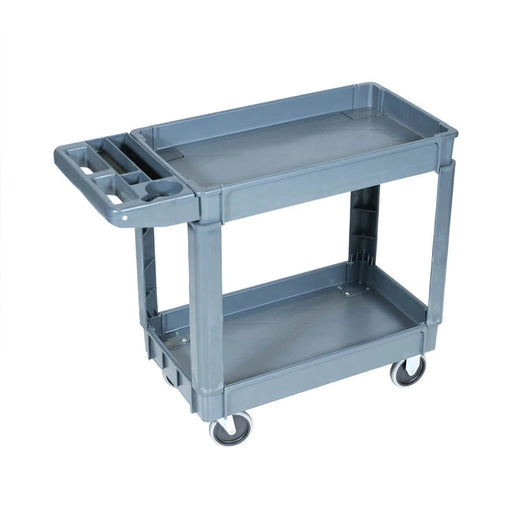 16"x30" Plastic 2 Shelf Utility Cart, 500 lb, Model PSC1630