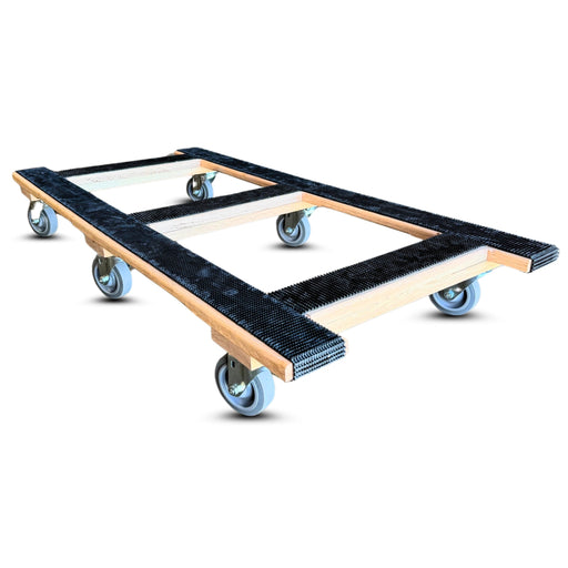 50"x24" Oak 6 Wheel Dolly 3.5" TPR Wheels, 1,200 lb, Model RM-CentiRoller-50x24-1200