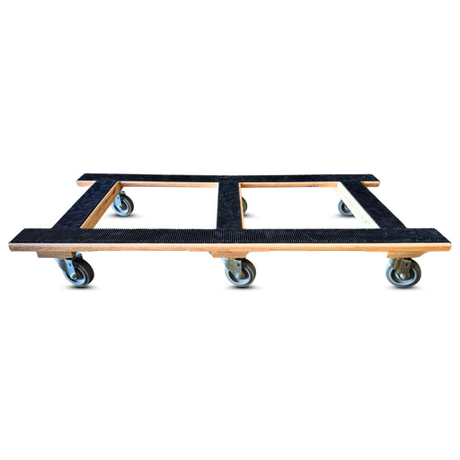 50"x24" Oak 6 Wheel H-Frame Dolly 4" TPR Wheels, 1,250 lb, Model RM-CentiRoller-50x24-1200-4