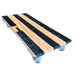 40"x18" Oak Solid Deck Dolly 3.5" TPR Wheels, 1,000 lb, Model RoverMax-GlidePro-XL