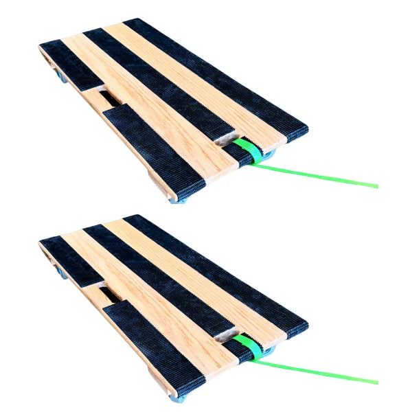 40" x 18" Oak Furniture Dolly 3.5" Rubber Wheels 2-Pack, 1,000 lb, Model RoverMax-GlidePro-XL-SM-2PK