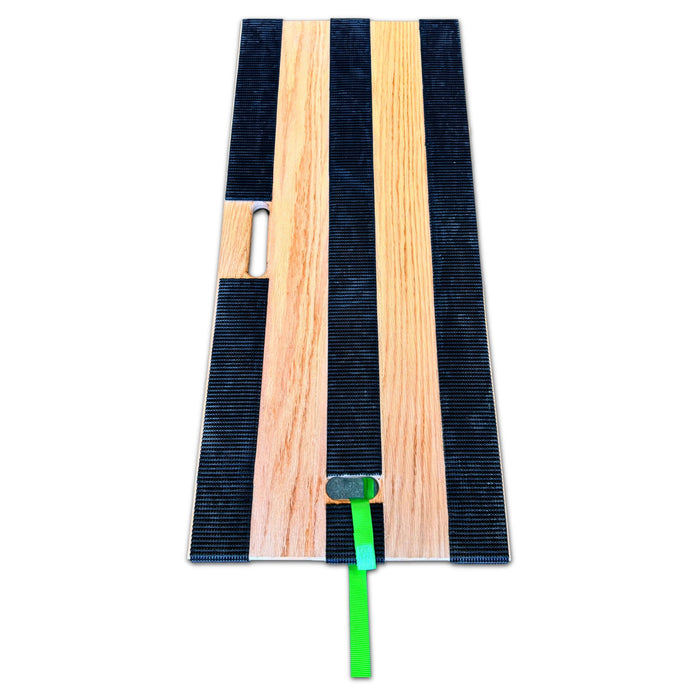 40"x18" Oak Solid Deck Dolly 3.5" Rubber Wheels, 1,000 lb, Model RoverMax-GlidePro-XL-SM