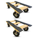 50"x28" Oak Furniture Dolly 10" Pneumatic Wheels, 2-Pack, 1,400 lb, Model RoverMax-Mover-XT-2PK