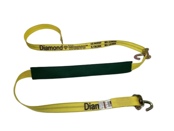 2" x 12' Diamond Weave Ratchet Strap with Swivel J Hooks, Model S-2X12SJLP-DW