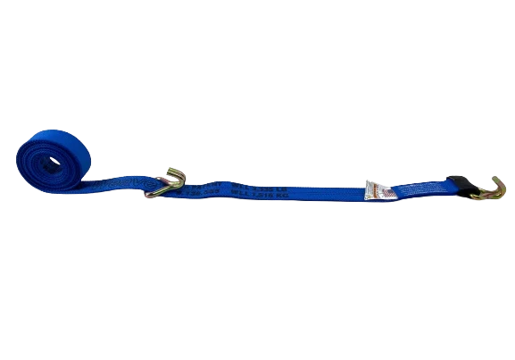 Heavy-Duty Cargo Strap 2" x 14' Diamond Weave Wire Hooks, 3,333 lb, Model S-2X14COT2-DW