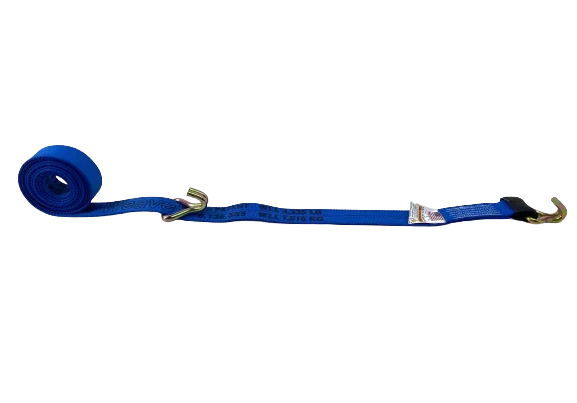 Heavy-Duty Cargo Strap 2" x 14' Diamond Weave Wire Hooks, 3,333 lb, Model S-2X14COT2-DW