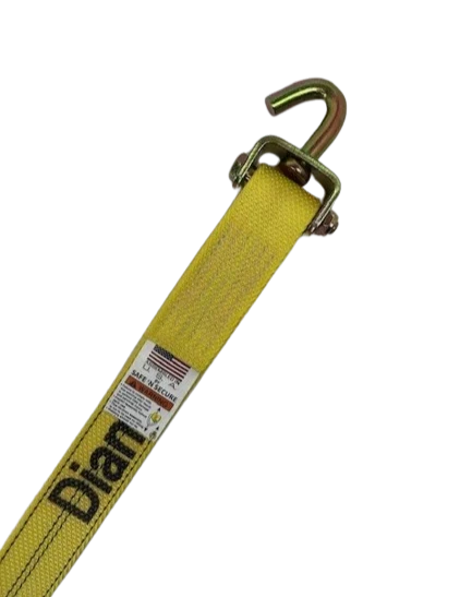 Heavy-Duty Cargo Strap 2" x 14' Swivel J Hook, 3,333 lb, Model S-2X14SJLP-DW