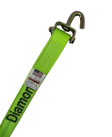 Heavy-Duty Cargo Strap 2" x 14' Swivel J Hook, 3,333 lb, Model S-2X14SJLP-DW