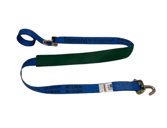 Heavy-Duty Cargo Strap 2" x 14' Swivel J Hook, 3,333 lb, Model S-2X14SJLP-DW
