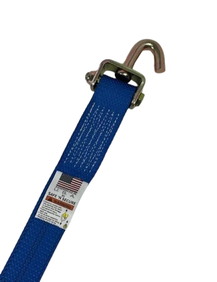 Heavy-Duty Cargo Strap 2" x 14' Swivel J Hook, 3,333 lb, Model S-2X14SJLP-DW