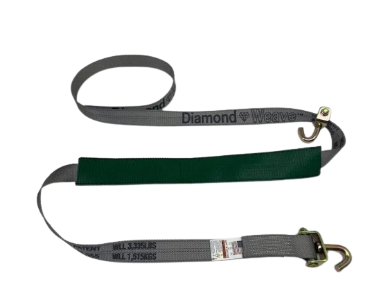 Heavy-Duty Cargo Strap 2" x 14' Swivel J Hook, 3,333 lb, Model S-2X14SJLP-DW