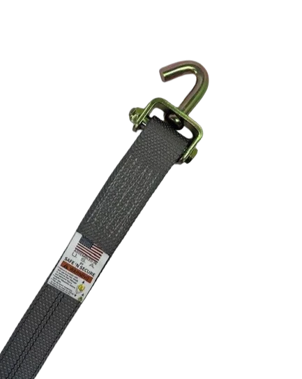 Heavy-Duty Cargo Strap 2" x 14' Swivel J Hook, 3,333 lb, Model S-2X14SJLP-DW