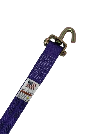 Heavy-Duty Cargo Strap 2" x 14' Swivel J Hook, 3,333 lb, Model S-2X14SJLP-DW