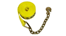 Heavy-Duty Winch Strap 3" x 30' Chain End & Grab Hook, 5,400 lb, Model S-3X30CE
