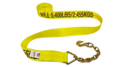 Heavy-Duty Winch Strap 3" x 30' Chain End & Grab Hook, 5,400 lb, Model S-3X30CE
