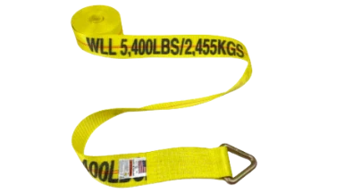 Heavy-Duty 3" x 30' Winch Strap with D-Ring, 5,400 lb, Model S-3X30DR