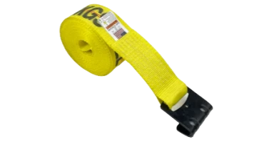 3" x 30' Winch Strap with Flat Hook Polyester Webbing, 5,400 lb, Model S-3X30FH