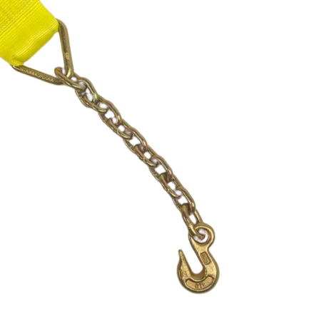 Heavy-Duty Winch Strap 4" x 30' with Chain Anchor End, 5,400 lb, Model S-4X30CE